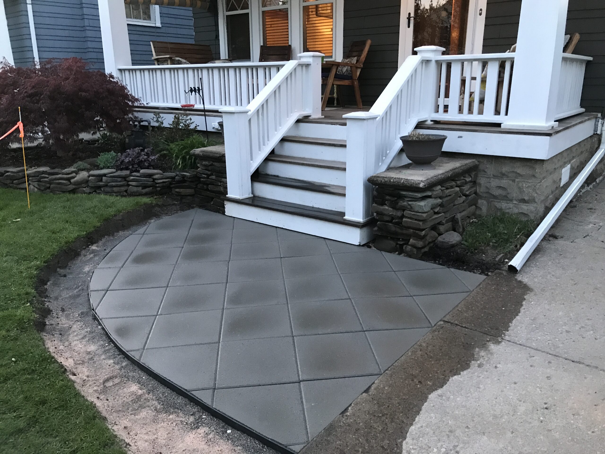 Laying a New Paver Path to the Front Porch