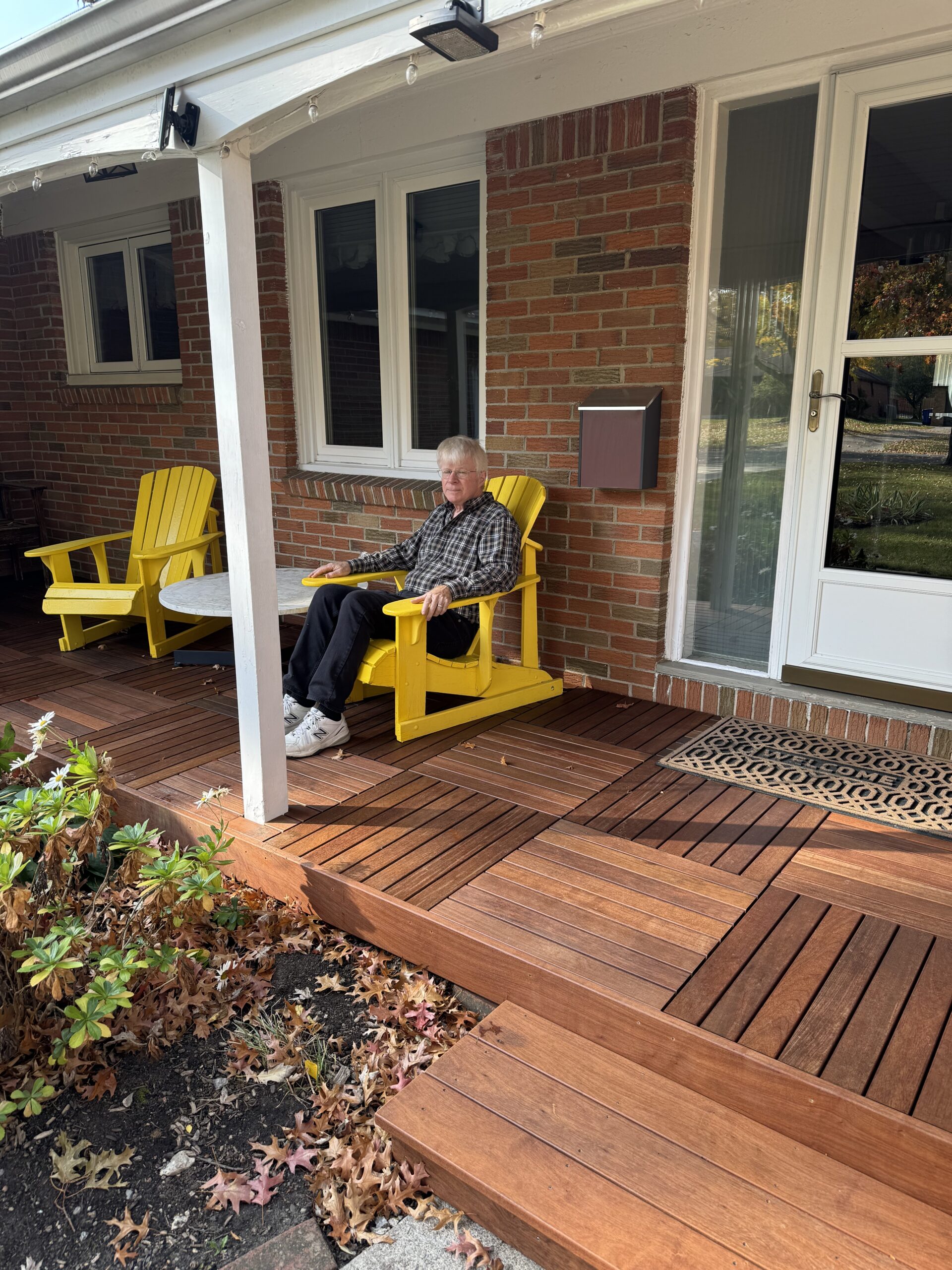 Ipe Deck Tiles Over Concrete Porch